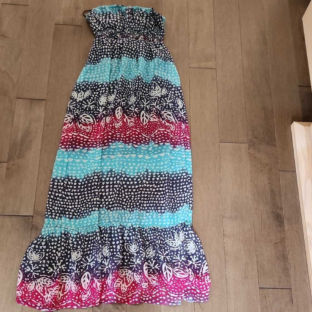 2 For 25$***Roxy Colorful Strapless Maxi Dress